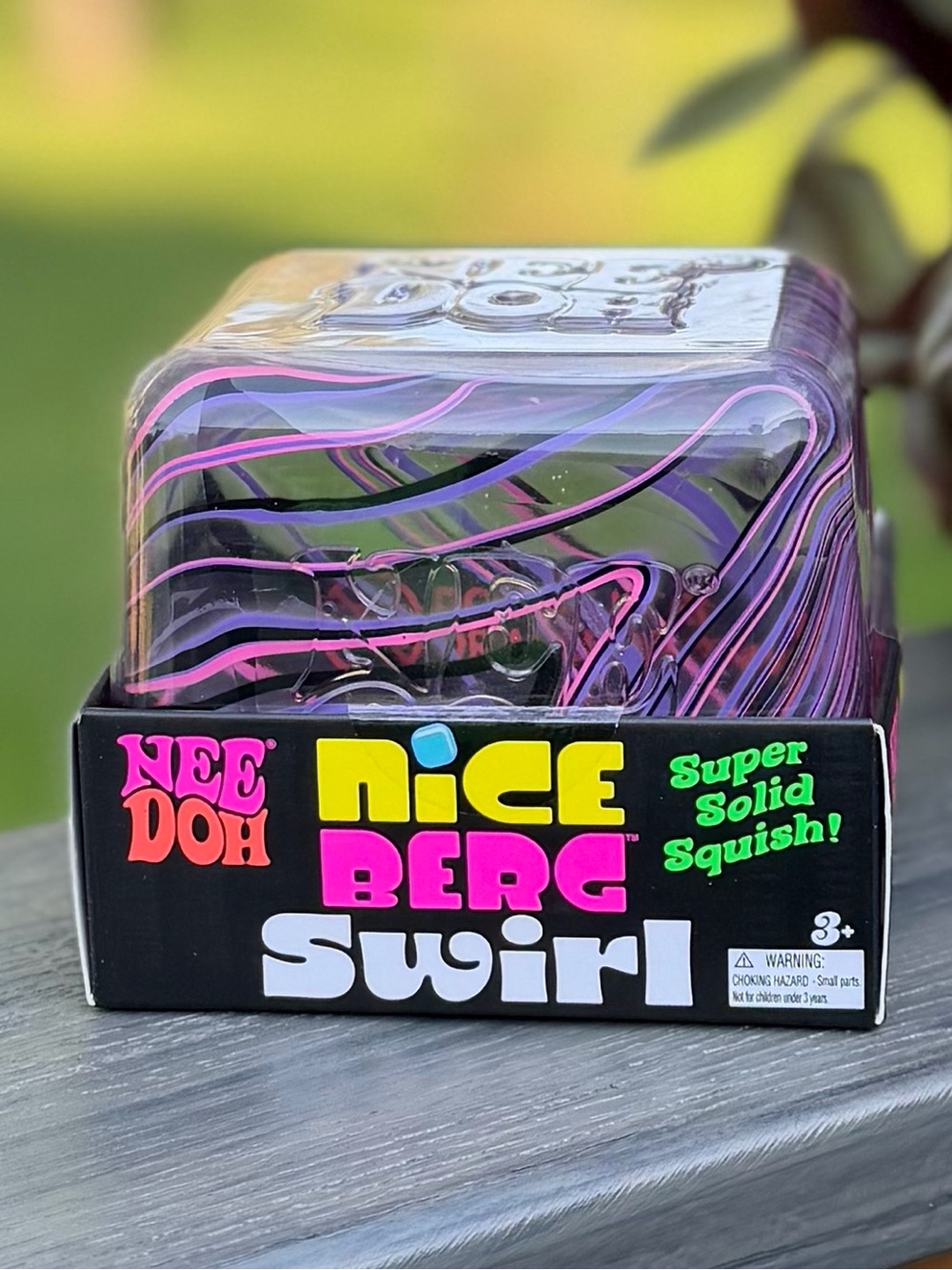 NeeDoh Nice Berg Swirl• Black, Purple & Pink Swirl• New In Box• Authentic